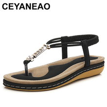 Ceyaneao tamanhos 36-44; sandálias femininas de verão de 2019; sandálias baixas da moda; sandálias femininas estilo romano 2024 - compre barato