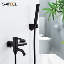 Modern Brass Black Bath and Shower Mixing Valve Wall Mounted Shower Faucet Tap With Black Bidet SF1044 2024 - buy cheap