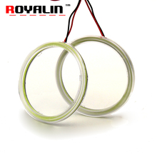 ROYALIN 2PCS LED COB Angel Eyes Halo Rings with Lampshade 70mm 80mm 85mm 95mm 100mm for Bixenon Car External Head Lights 2024 - buy cheap