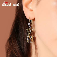 kissme Christmas Earrings Fashion accessories vintage inlaying simulated-pearl Women Deer earrings free shipping 2024 - buy cheap