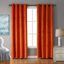 Solid Orange Lvory Princess Black Out Blinds Slide Suede Fabric Window Curtains Thick Quality Custom Size Decorative For Rooms 2024 - buy cheap