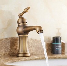 Antique Brass Single Lever Handle Bathroom Faucet Vessel Sink Basin Mixer Taps anf268 2024 - buy cheap