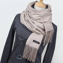 Gran venta bufanda cachemir Pashmina bufanda chal bufanda de invierno de las mujeres bufandas borla manto largo Cachecol de alta calidad YR001 2024 - compra barato