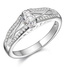 bright zircon shiny beautiful Silver plated Ring Fashion Jewerly Ring Women&Men , /UMXIFECB PIWKSIXT 2024 - buy cheap