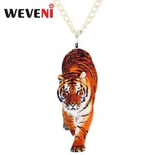 WEVENI-collar de tigre elegante para mujer y niña, Gargantilla con cadena colgante, joyería de Animal de Anime 2024 - compra barato