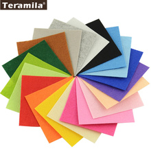 New Arrivals Pure Color 100%Polyester Nonwoven Felt Fabric DIY Felt Fabric Pack for Flower Bag Doll 1.0MM Thick 15x15CM Teramila 2024 - compra barato
