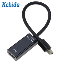 Адаптер Kebidu 4K Mini DP в HDMI-совместимый, конвертер, кабель «штырь-гнездо», порт дисплея Thunderbolt для Apple Mac 2024 - купить недорого