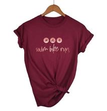 OKOUFEN, футболка для плавания на велосипеде, для бега, для спорта, для бега, для велоспорта, для женщин, унисекс, топ, футболка, графический хипстер, топы с короткими рукавами, футболки 2024 - купить недорого