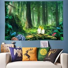 Chic Forest Wall Tapestry Flower Birds Decoration Tapestry Wall Hanging Psychedelic Tapestries 3D Tapestry Wall Fabric 200*300cm 2024 - buy cheap