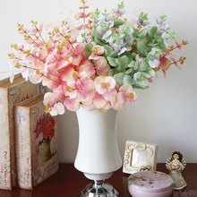 20 Heads artificial eucalyptus leaves more color choose silk flower bouquet 5 branches wedding decoration for home party 1pcs 2024 - buy cheap