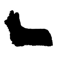 Skye Terrier-Vinilo perro decoración, pegatinas reflectantes para coche, decoración para coche de camión, S1-0395 negro/plateado, 12,6x9,5 CM 2024 - compra barato