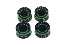 Conjunto kaish de 4 botões de controle de velocidade, botões pretos/verdes de controle de guitarra lp 2024 - compre barato