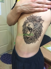 Водонепроницаемые временные тату-наклейки большого размера, тату-наклейки с Львом, флэш-тату, поддельные татуировки для мужчин, женщин и девочек 2024 - купить недорого