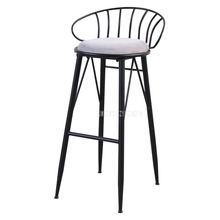 Creatove Modern Decorative Iron Art Bar Chair Metal Padded Leisure Coffee Counter Chair 4 Legs High Footstool Soft Seat Cushion 2024 - buy cheap