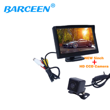 Novo monitor com câmera de visão traseira para carro, tela lcd 800x480, monitoramento, câmera traseira, 520tvl, ccd 2024 - compre barato