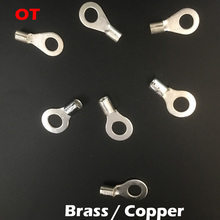 OT25-6 OT25-8 OT25-10 Brass Copper Lug Non Insulated Round Circular Nake O Ring Cable Wire Cold Press Connector Crimp Terminal 2024 - buy cheap