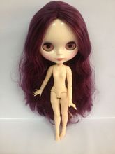 Muñeca desnuda de cuerpo de articulación de pelo púrpura, muñeco de fábrica, adecuado para cambio artesanal, juguete BJD para niñas, envío gratis 2024 - compra barato