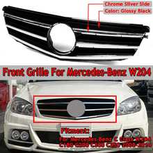 For GTR W204 C180 Grill Car Front Upper Racing Grille Grill For Mercedes For Benz C Class W204 C180 C200 C300 C350 2008-2014 2024 - buy cheap