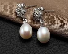 8-9mm Size Real Freshwater Pearl Earrings Stud Earrings Beautiful Jewelry Girls' Women Female Jewellery 2024 - buy cheap