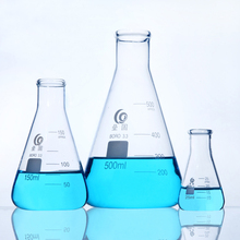 3 peças/set frasco de vidro cônico alta borosilicate erlenmeyer garrafa triangular laboratório ou ferramentas de cozinha 2024 - compre barato
