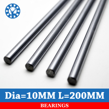 2 pc/lot Cnc 10mm Linear Shaft Chrome OD 10mm L 200mm WCS Round Steel Rod Bar Cylinder Linear Rail 2024 - buy cheap