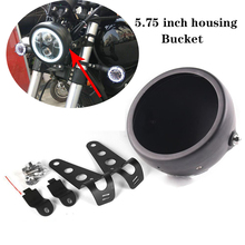 5.75" Inch LED Headlight Lamp Shell Bucket Housing for Harley Motorcycle Honda Shadow Kawasaki Vulcan Suzuki 2024 - buy cheap