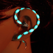 New  Ear Cuff GLOW in the DARK Luminous snake Ear clip earrings Stud Earrings Clip Earrings FOR WOMEN gifts 2024 - buy cheap