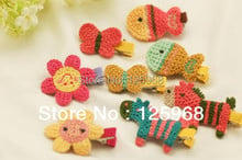 Free Shipping!2016 New Cute Girls Knitted Animal Hair Clip Kids Hair Accessories Hairclip Wholesale 30pcs/lot Children Hairgrips 2024 - buy cheap
