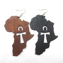 Envío Gratis Pendientes de madera Ankh africanos, mezcla de 2 colores 2024 - compra barato