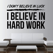 Office Room Wall Decal Fitness Quote Sticker Home Bedroom Gym Work Motivation Crossfit Logo Art Mural Home Bedroom Decor C143 2024 - compre barato
