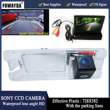 FUWAYDA-Cámara de 4,3 "foldale Icd para coche, monitor de aparcamiento + HD, vista trasera de coche, cámara para Nissan March Renault Logan Sandero 2024 - compra barato