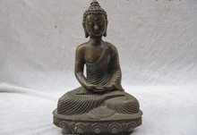 USPS to USA S0314 Tibet Folk Fane classical Old Bronze Sakyamuni Amitayus cassock Buddha Statue 2024 - buy cheap