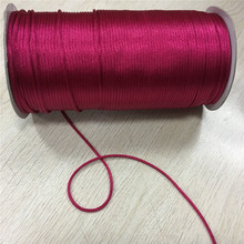 2mm X 20meters Shocking Pink Braided Macrame Silk Satin Nylon Cord Rope DIY Making Findings Beading Thread Wire R129 2024 - buy cheap