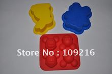 Green Good Quality 100% Food Grade Silicone Cake Mold/Muffin Cupcake Pan 3pcs/set Bear and Rabbit and Mickey Mouse cake molds 2024 - buy cheap
