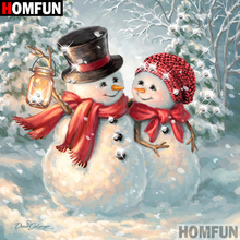 HOMFUN 5D DIY Diamond Painting Full Square/Round Drill "Cartoon snowman" 3D Embroidery Cross Stitch gift Home A08884 2024 - buy cheap