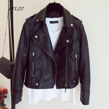 FTLZZ  Fashion Design Spring Autumn PU Leather Jacket Faux Soft Leather Coat Slim Zipper Motorcycle Punk Outwear Jackets 2024 - buy cheap