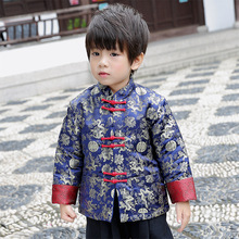 Moda niños chino Año nuevo vestido Cheongsam asiático chaqueta Top abrigo 2024 - compra barato