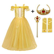 2020 Princess Dress Girls Cosplay Dresses Beauty Kids Party Clothing For Girls Magic Stick Crown Children Costume 2024 - buy cheap