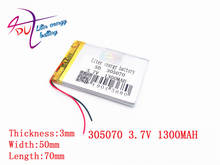 3.7V polymer li battery 305070 035070 MP4 MP5 GPS Mobile DVD 1300MAH Liter energy battery 2024 - buy cheap