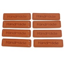 5x1.5cm 50pcs Handmade PU Leather Tag Label Hand made For Craft Gift Clothes Garment Bag Shoes Sewing Accessories DIY 2024 - buy cheap