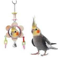 Птица, игрушки, птица, зеркало с колокольчиками, попугаи, стоя, бар, качели, лестница для попугая птицы игрушки, забавные игрушки, принадлежности 2024 - купить недорого