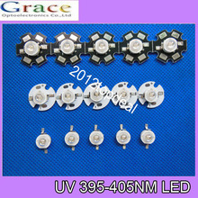 HOT 10PCS 3W UV/Ultra Violet High Power LED Emitter 395-400NM with 20mm Star Platine Heatsink #F 2024 - buy cheap