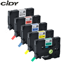 Cidy-5 rollos de cinta de impresora, mezcla de TZe 211/411/511/611/711, 6mm, para brother p touch 2024 - compra barato