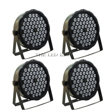 1- 10x Fast shipping 54x3w led Par lights RGBW flat par led dmx512 disco lights professional stage dj equipment 2024 - buy cheap