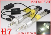 Conjunto 1 P70 H7 110W 13200LM XHP-70 CHIPS de LED Car LED Farol H4 H8 H9 H11 9005 9006 9012 Hir2 Fanless Frente Lâmpada Lâmpadas 6 5K K 12V 2024 - compre barato