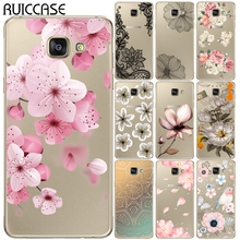 Sexy Retro Floral Soft TPU Case For Coque Samsung Galaxy A3 A5 A7 2015 2016 2017 A320 A520 A720 A8 Plus 2018 Lace Flower Cover 2024 - buy cheap