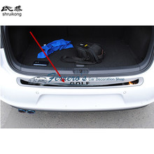 Para Volkswagen GOLF 6 MK6 GOLF 7 MK7 traseira Em Aço Inoxidável traseiro trunk Scuff do Peitoril Da Placa de Proteção pedal 2024 - compre barato