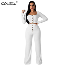 Hot Sale Knit Jumpsuits For Women Long Sleeve Wide Leg Pants Two Piece Rompers Autumn Streetwear Femme Winter Jumpsuits Overalls 2024 - buy cheap