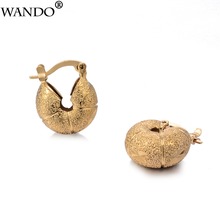 Brincos de cor de ouro wando, joias da moda para mulheres, presentes, atacado, etiónia, frança, áfrica, brincos para mulheres, meninas 2024 - compre barato