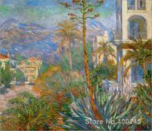 oil Painting room decor Village avec montagne et Agave by Claude Monet Landscape art Handmade High quality 2024 - buy cheap
